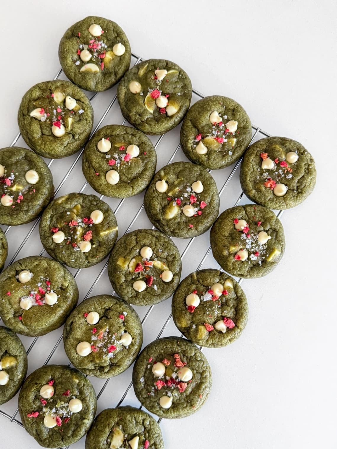 Matcha White Choc Cookies from vvbakes